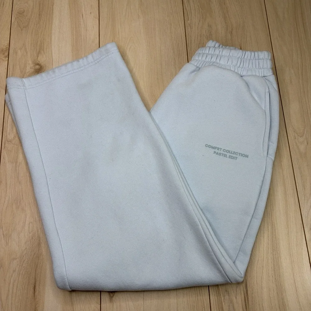 Comfrt Collection Pastel Edit Blue Women's Sweatpants Wide Leg Large Stretch - Picture 11 of 12